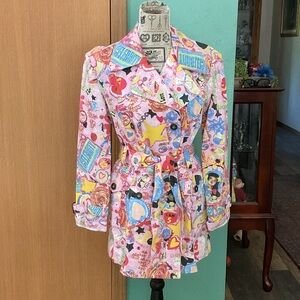 Fiorucci Multicolor Graphic Trench Coat
